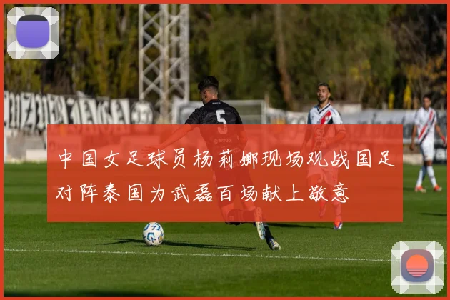 中国女足球员杨莉娜现场观战国足对阵泰国为武磊百场献上敬意